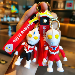 Cartoon Animation Ultraman Hero Keychain Creative Doll Pendant Doll Salted New Year Christmas Gift