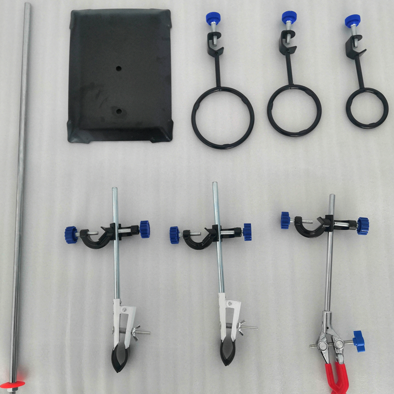 Chemistry Laboratory Stand Retort 3 Retort Ring Rod and Flask Clamp