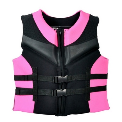 Good Quality Pink Black Neoprene Swimming Safety Lifesaving Life Jacket Vest