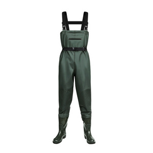 Durable PVC waterproof fishing Chest Wader with Beef Tendon Sole