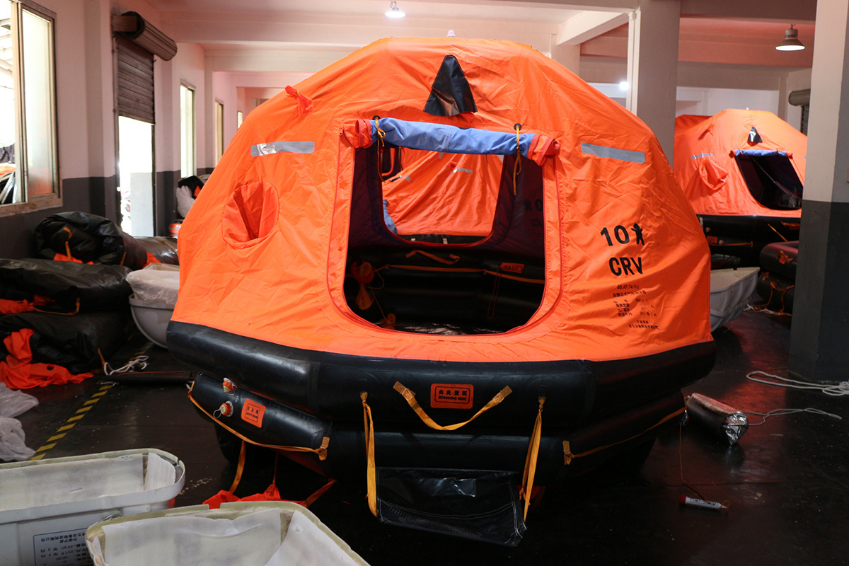 Custom OEM Multi size Marine Survival Open Reversible rafts 12  persons inflatable life raft