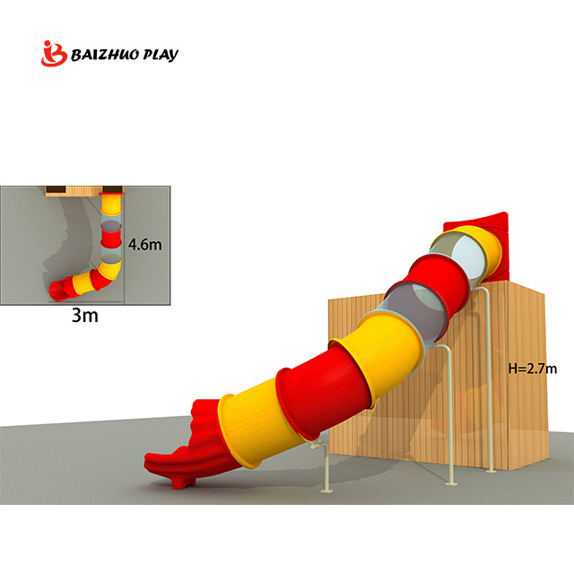 water pipe slide children plastic tube slide set plastic slide outdoor playground