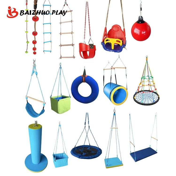 Indoor Educational Toy Children Physical Hanging Net Swing Rope Ladder Enhance Children Fitness Sensory System Sling Direct Sale