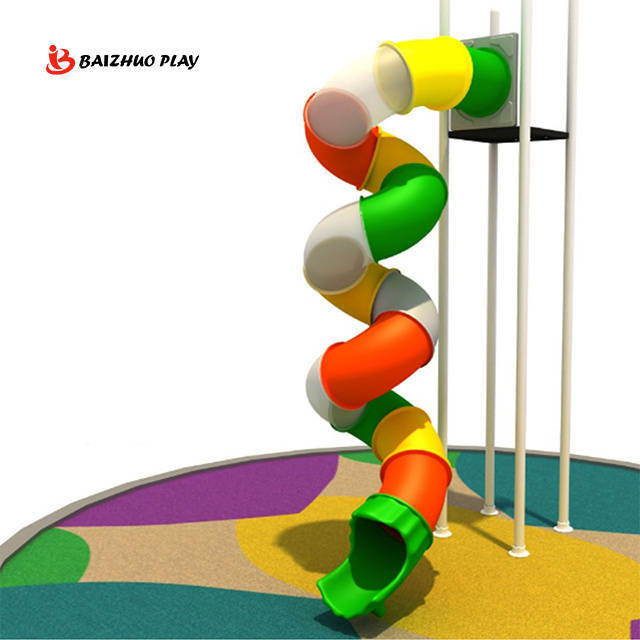 children playground plastic tube slide parts amusement park Indoor playground equipment