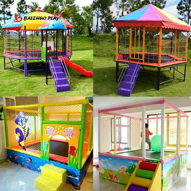 Trampoline Kids Outdoor Indoor Playground Equipment Used Sale High Quality New Arrivals For Sale Camas Elastica Trampolin