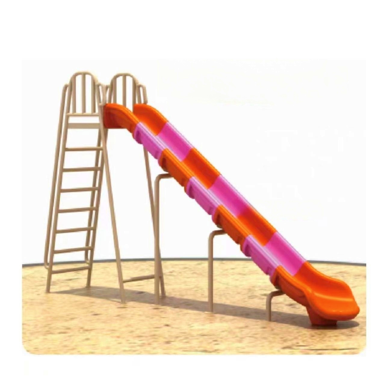 Outdoor Playground Children Paradise Kindergarten Park Equipped With Stairs Plastic Eco-Friendly Colorful Slide For Sale