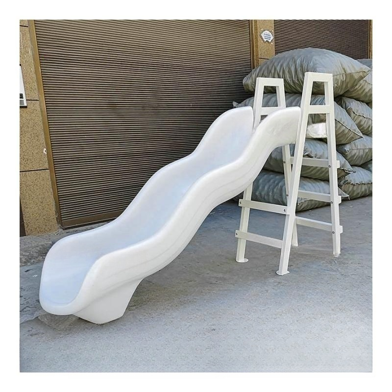 Large plastic building waterproof and anti slip castle ocean ball pool square column white wave slide children's staircase