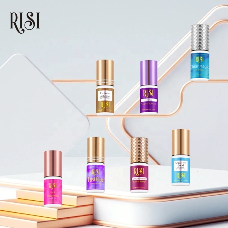 RISI Eyelash Extension Glue Lashes Private Label Volume Lash Glue Strong Bonding Up To 8-10 Weeks Eyelash Glue