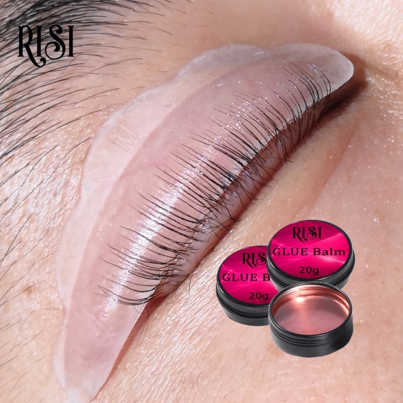 RISI Factory Sale Private Lash Glue Wax Balm Strong No Stimulation EyeLash Lifting Glue Lash Lift Balm For Eyelash Lift Perming