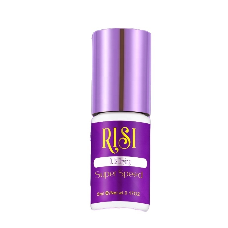 RISI Top Quality Custom Logo 0.1-0.5s Quick Dry Low Smell Eyelash Extension Glue With Private Label