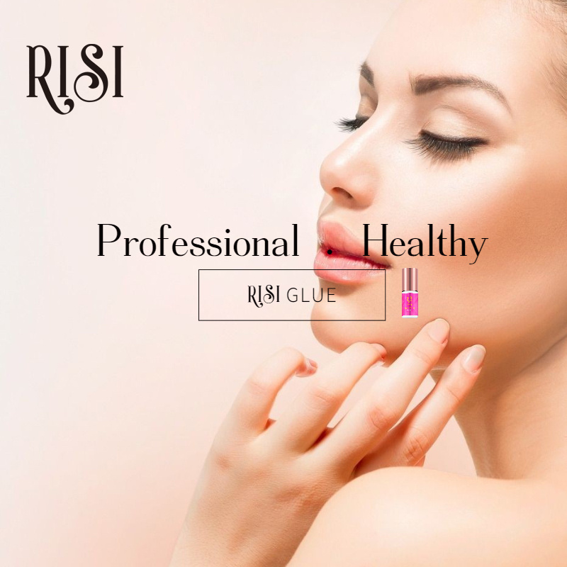 RISI Low Fume Oil Proof Strong Individual Private Label Invisi Eyelash Extensions Adhesive Glue Fast Drying