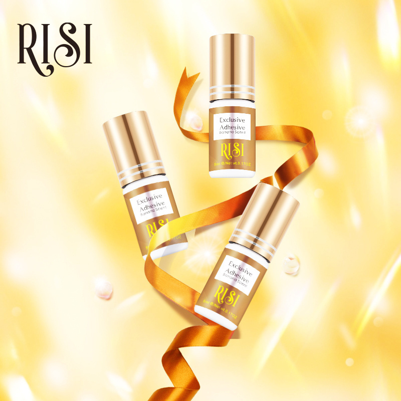 RISI Preium Custom Strong Hold Unique Banana Smell 1-2s Drying Lash Eyelash Extension Adhesive Glue