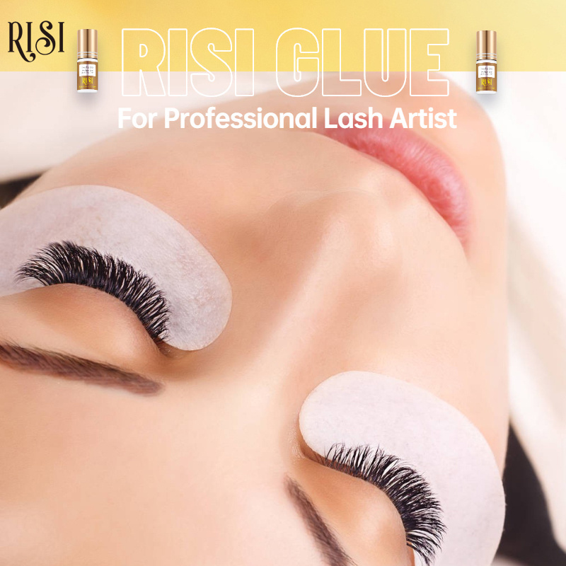 RISI Preium Custom Strong Hold Unique Banana Smell 1-2s Drying Lash Eyelash Extension Adhesive Glue