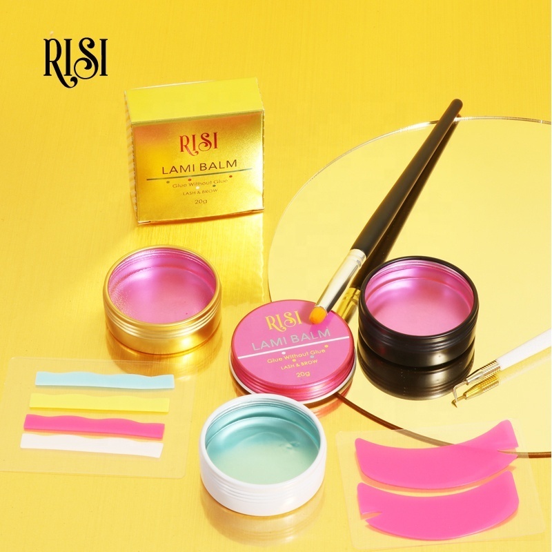 RISI Top Quality Eyelash Lifting Fast Fixation Glue Balm Lash Lift  Vegan Strong Sticky Lash Lift Glue Balm