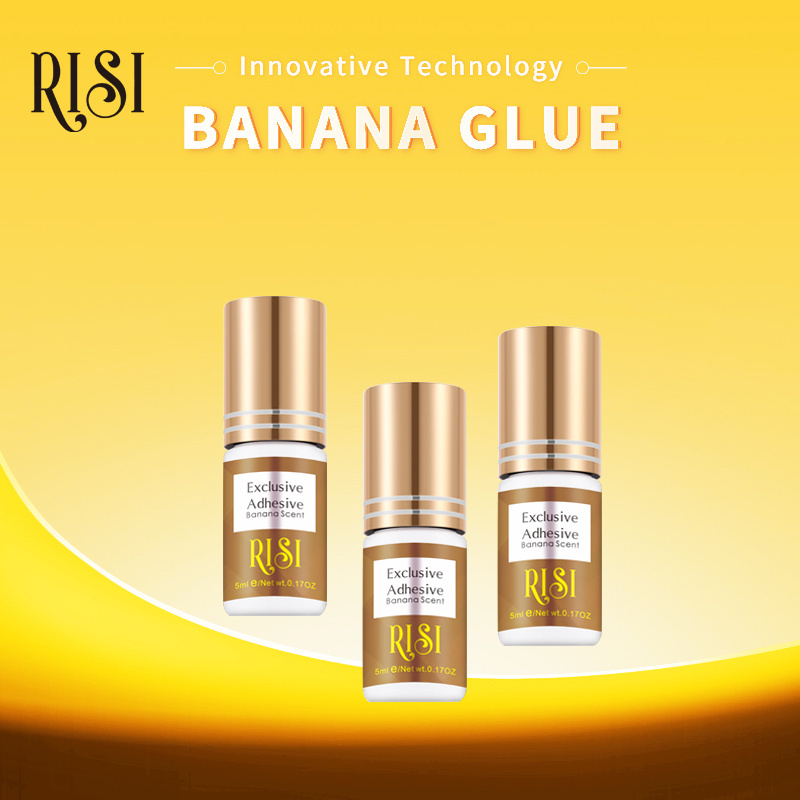 RISI Low Order High Retention Super Quick Dry Banana Smell Scented Eyelash Extension Adhesive Glue Oem