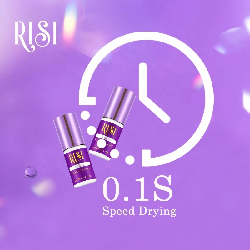 RISI High Quality Strong Water Resistant Sticky Liquid 0.5 Second Private Label Eye Lash Adhesive Glue