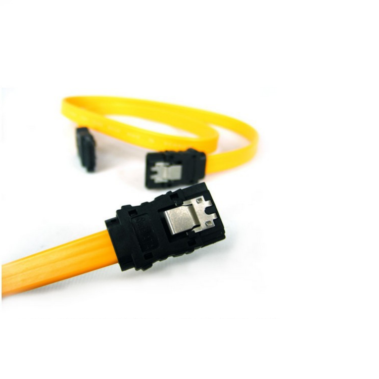 Dual shrapnel SATA2.0 7-pin Data Cable Male to Male Right angle Flat Serial Hard disk data cable