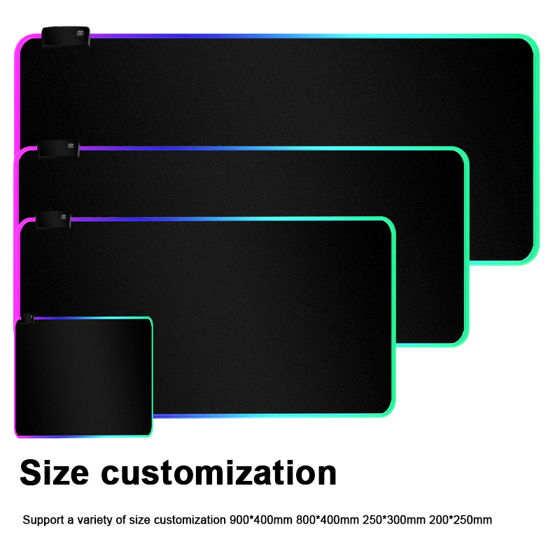 Wholesale hot large personalise custom logo RGB Gaming Mouse Pads