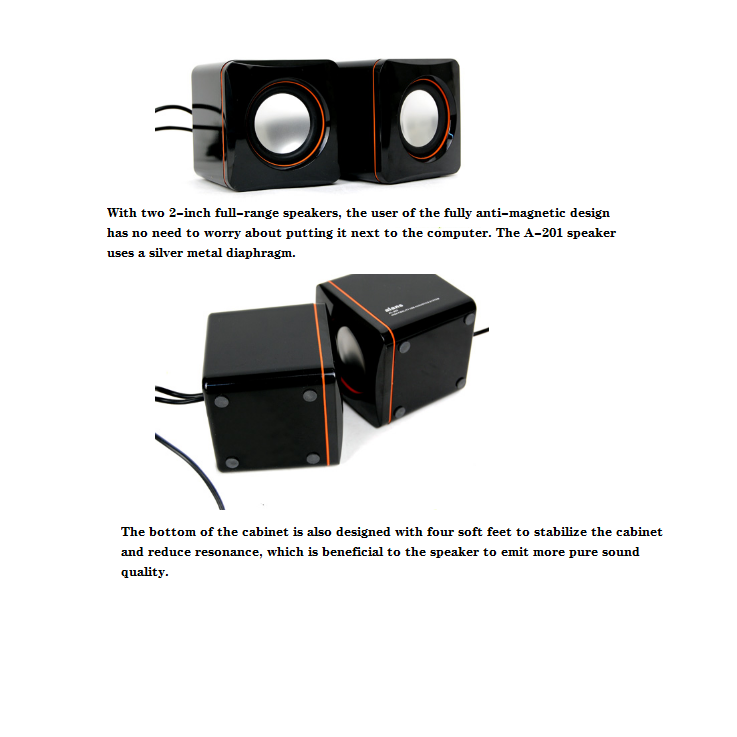 Portable D-02A USB mini desktop / laptop small speaker outdoor small audio gift speaker 2.0 mobile phone box small stereo