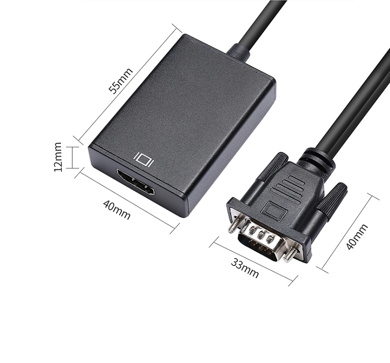 VGA to hd  Adapter with 3.5mm Audio and USB Charging cable VGA Male to HD Female Adaptor Converter cable