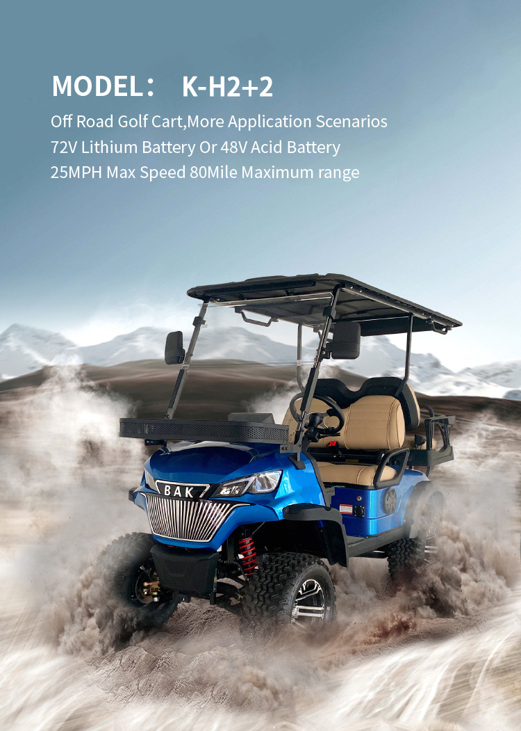 4 Wheel Drive 4 Seater Electric Golf Cart 72V Lithium Off Road Electric Golf Buggy Hunting Cart