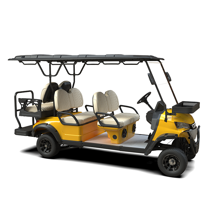 2024 Custom Rear Bag Rack Cheap Custom Unique Electric Golf Cars Cart With Caddie Stand Limo Lsv Low Speed Vehicle Six For Sale