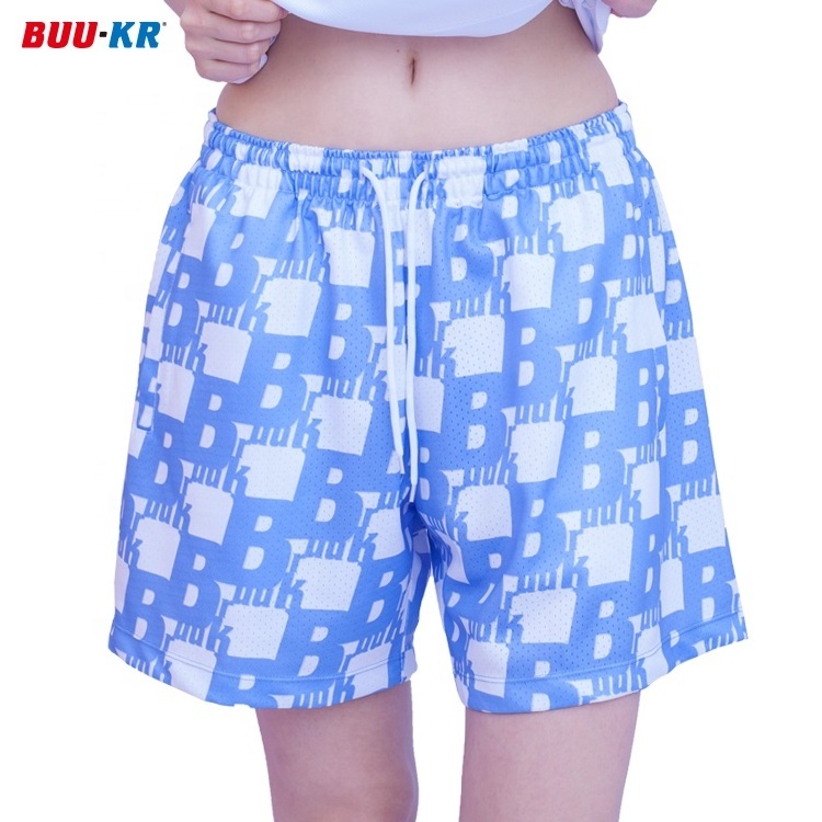 Buker Mesh Shorts Double Layer 5 Inch Inseam Custom,Men Luxury Unisex 6 Inch Inseam OEM Polyester Mesh Shorts