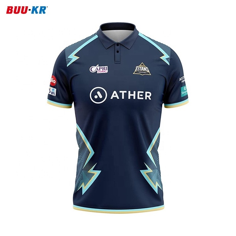 Buker 2023 Fashion Best Quality Printed 100% Polyester Sublimation  Custom New Design Cricket Team Names Jersey