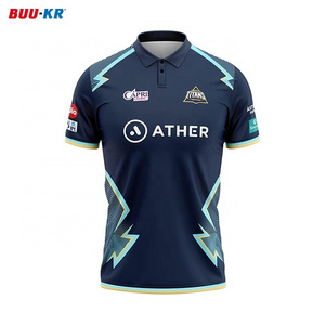 Buker 2023 Fashion Best Quality Printed 100% Polyester Sublimation  Custom New Design Cricket Team Names Jersey