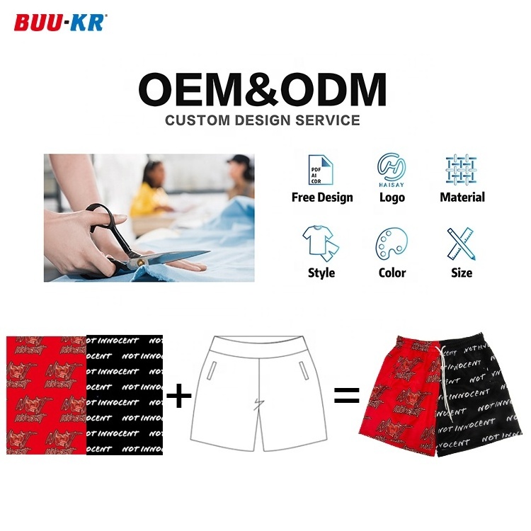 Buker Mesh Short Custom Logo Polyester Breathable,Above The Knee Men 5 Inch Inseam Double Layer Custom Mesh Shorts With Pockets