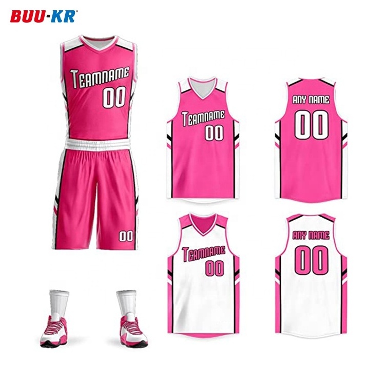 Buker Custom Design Retro Sublimation Reversible Basket Ball Kids Singlets Vests Kit Set Shirt Men Basketball Uniform Jersey