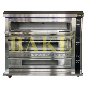 Baking equipment Luxurious double Deck oven with steam for Toast bread making machine