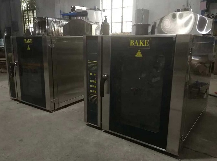 Bakery 8 Trays Electric Rotary Rack Oven Pizza Bread Making Machine Convection Gas 8 Pans Rotating Rack Oven Bakery Baking Ovens