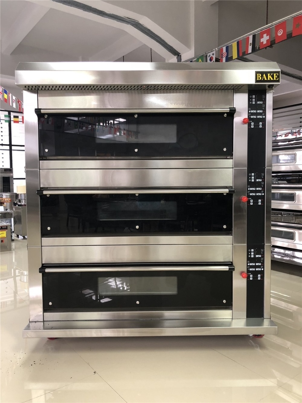 Baking equipment Luxurious double Deck oven with steam for Toast bread making machine