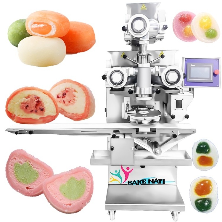 BNT-208A Automatic Ice Cream Mochi Making Machine Double Filling Mochi Encrusting Machine Production Line