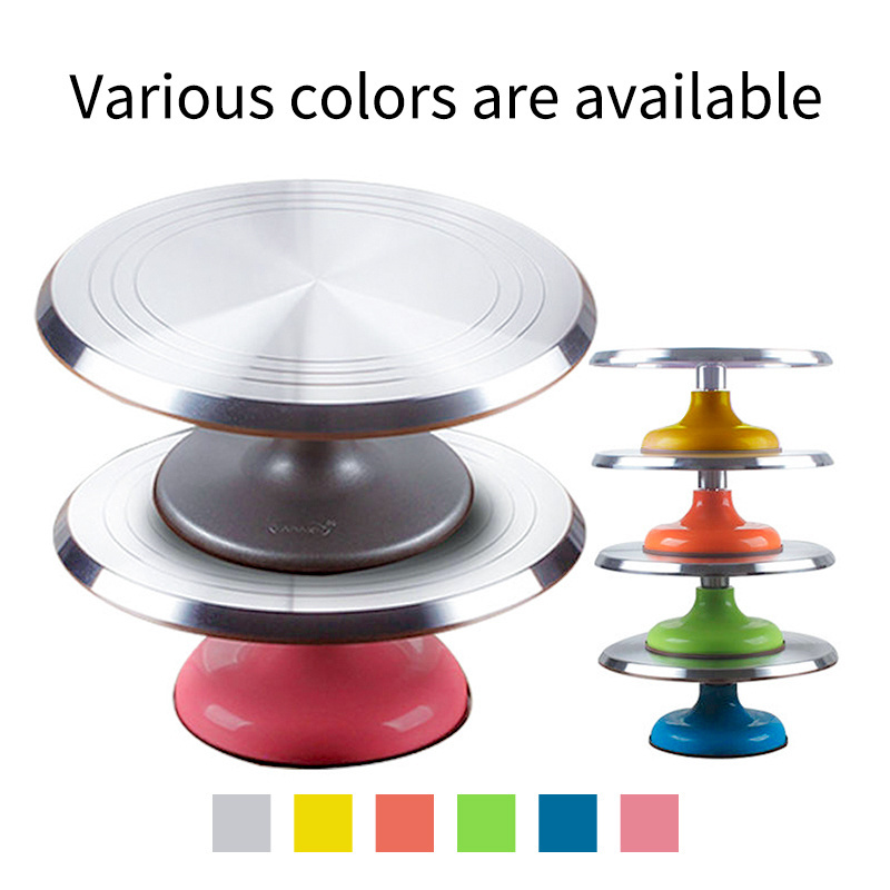 Bakest Wholesale Gold Metal Aluminum Alloy Cake Decorating Supplies Cake Rotating Turntable  For Cake Stand