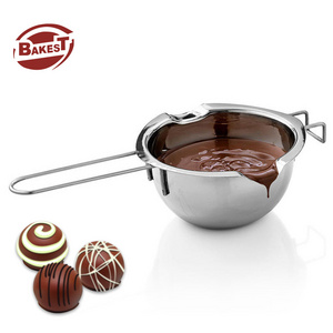 DIY Chocolate Melting Pot Butter Heating Warmer Bowl Fondue Candy Pot Stainless Steel Chocolate Melting Bowl With Long Handle