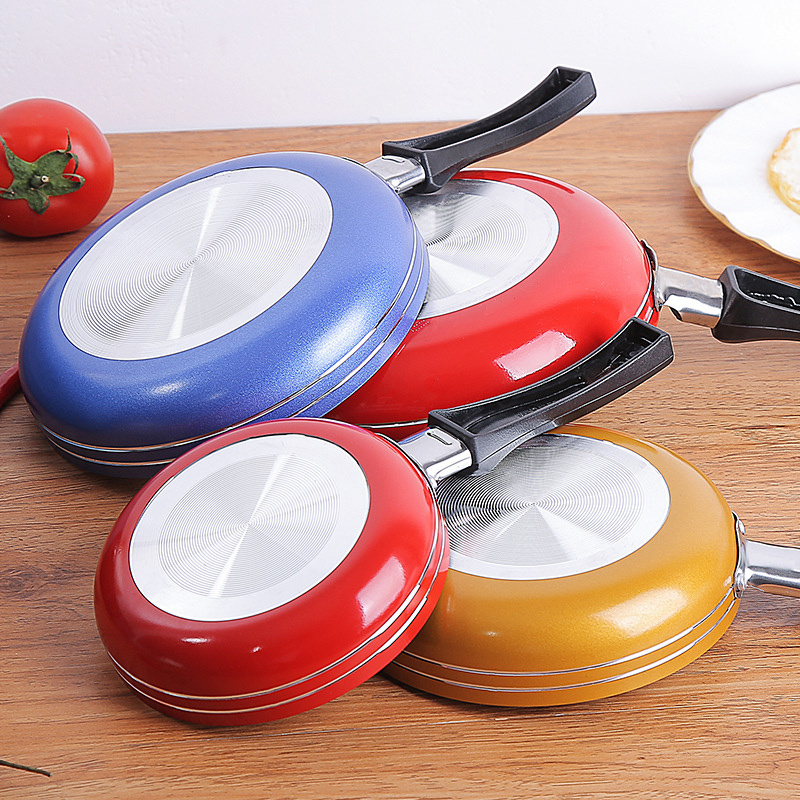 Hot Selling Stainless Steel Pan Steak Eggs Removable Handles Happy Call Double Sided Frying Pan