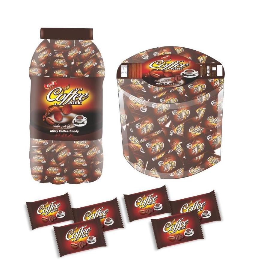 Best Quality Center Filled Coffee Hard Candy / Cappuccino Hot Flavor Coffee Best Selling in Africa and Europe Sweet Bonbon Brown