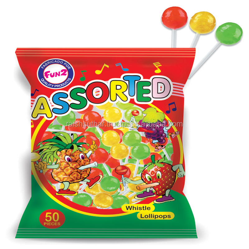 Assorted Stick Lollipop,lollipops Candy Sour Halal Sweets Multicolour Hard Candy Sweet Fruit Flavor Fun2 Confectionery 12 Months