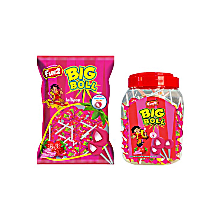 Funny Shaped new Design pack Gummy Jelly big lollipops candy 24 gm big boll bubblegum lollipop tiptop lollipop.