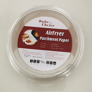 50PCS BOX packing Airfryer parchment paper Bakeable food paper Steamer Frying Paper Natural and white color