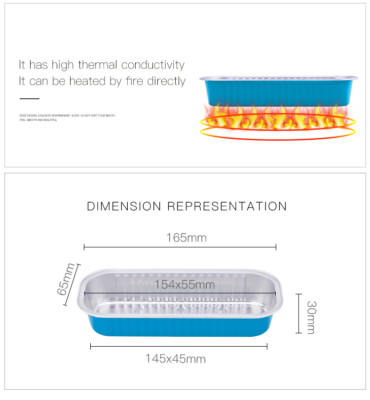 ABLPACK 200ml coated color smooth wall disposable aluminum foil baking cup container tray plate tin foil pie pans