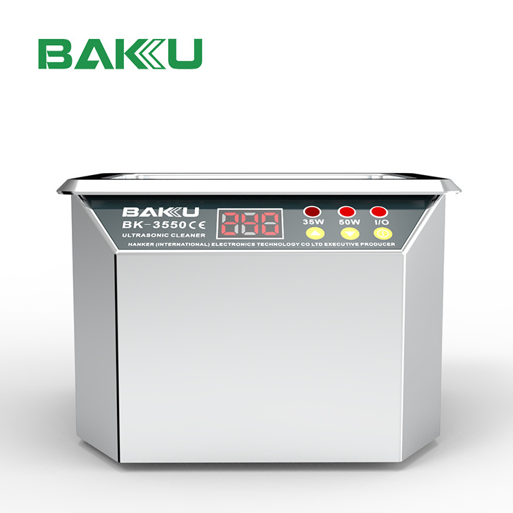 BAKU BK-3550 new mini multifunctional LCD Digital display Ultrasonic Cleaner cleaning machine for electronic industry