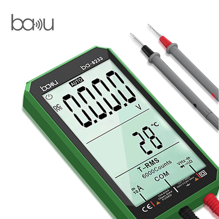 BAKU ba-8233 multi tester digital multimeter auto rang mini multimeter with LED screen