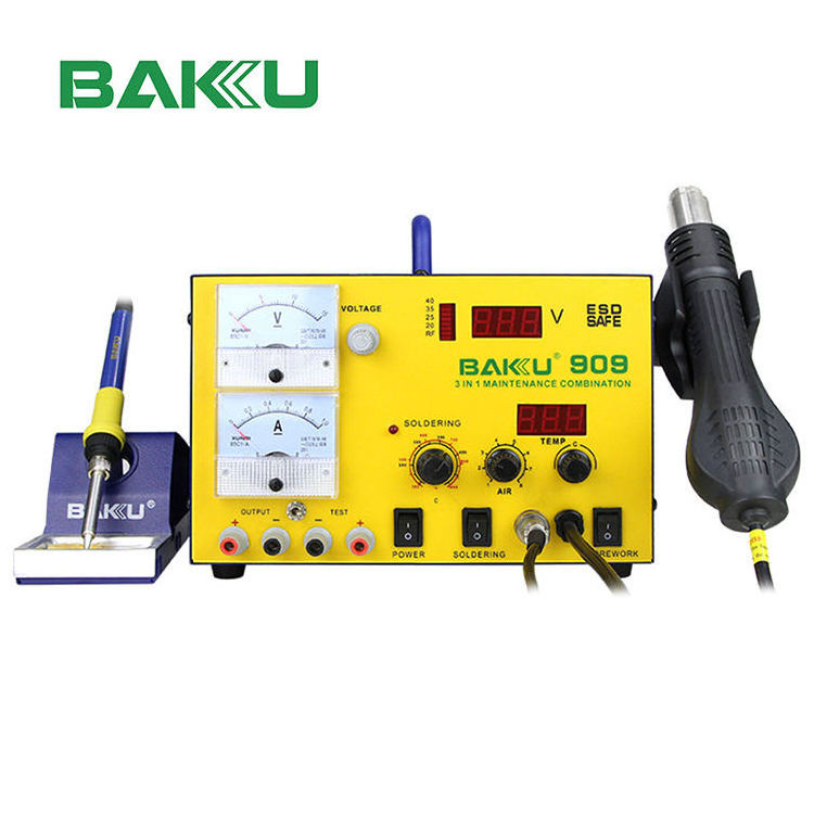 BAKU BK-909 Brand new station hot air soldering heat gun with Rework Station high quality