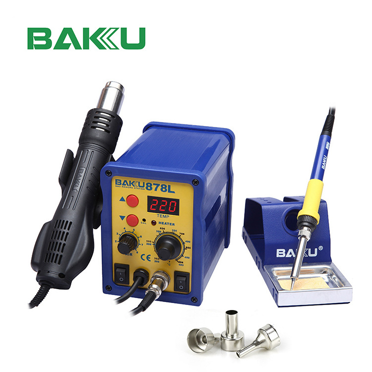 Hot Sale BAKU BK-878L 2 In1 Hot Air SMD Laser Rework Soldering Station 220V LED Digital Display Rework Station