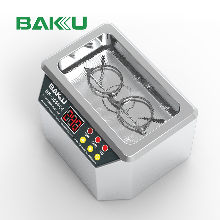 BAKU BK-3550 new mini multifunctional LCD Digital display Ultrasonic Cleaner cleaning machine for electronic industry