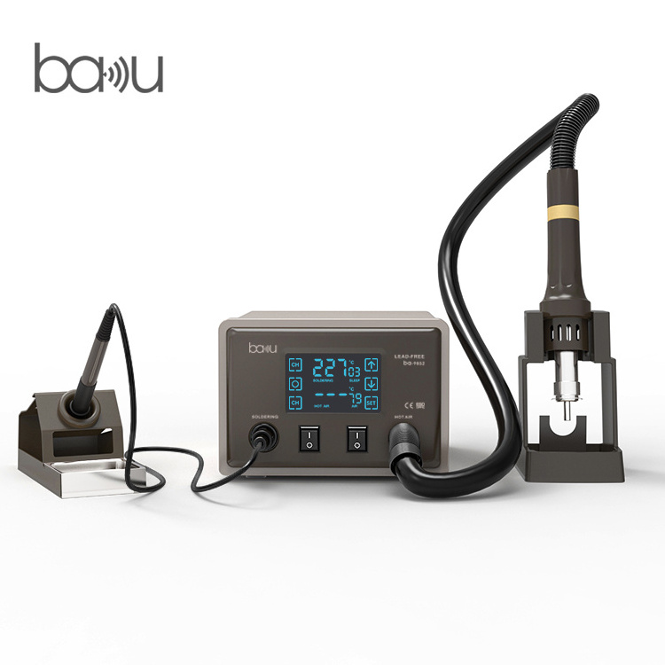 BAKU ba-9852 smd rework station soldering portable soldering iron station and heat gun