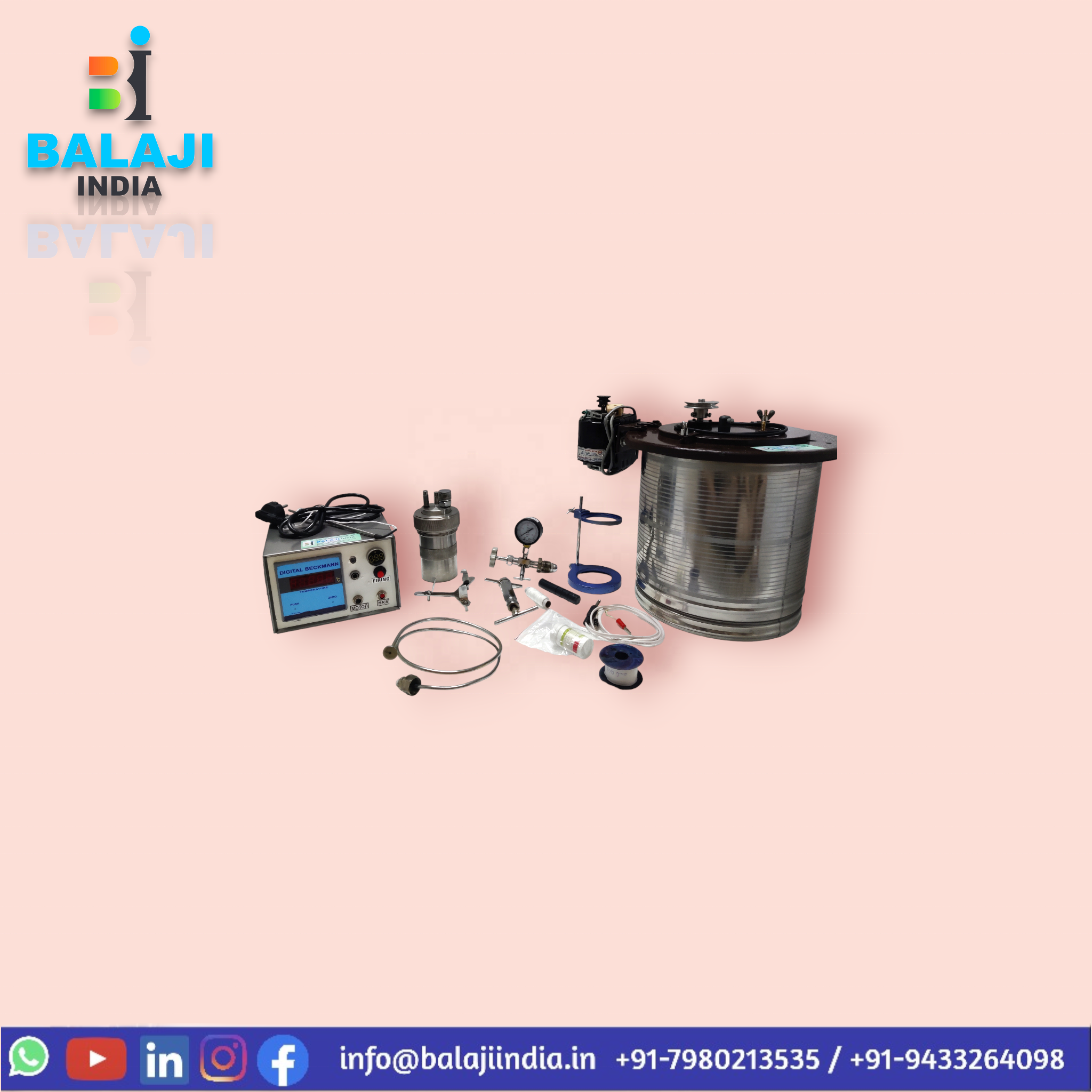 GCV Tester Used for Petroleum Products & Coal Analysis Calorific Value Testing Equipment Digital Bomb Calorimeter from India